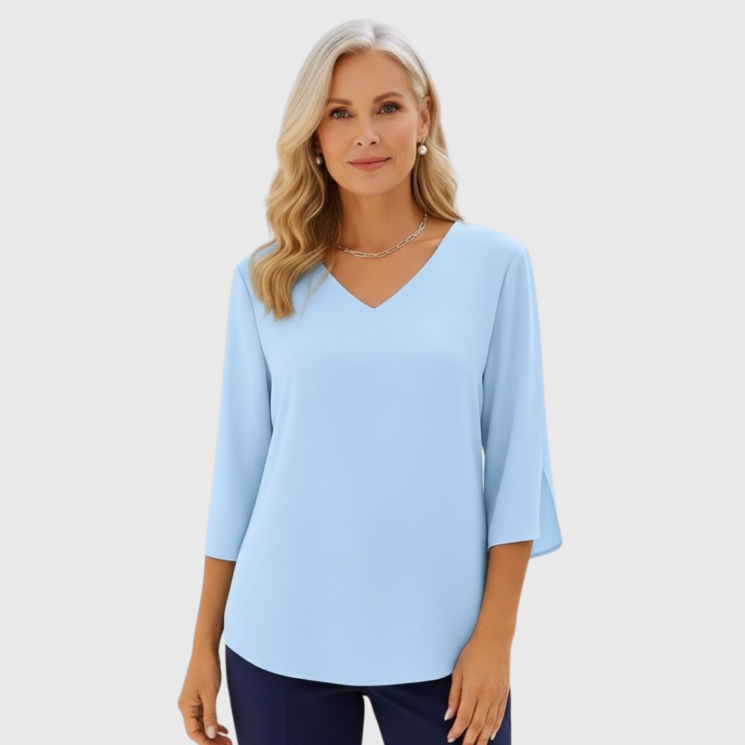 Addie™ | Casual V-Neck Everyday Blouse