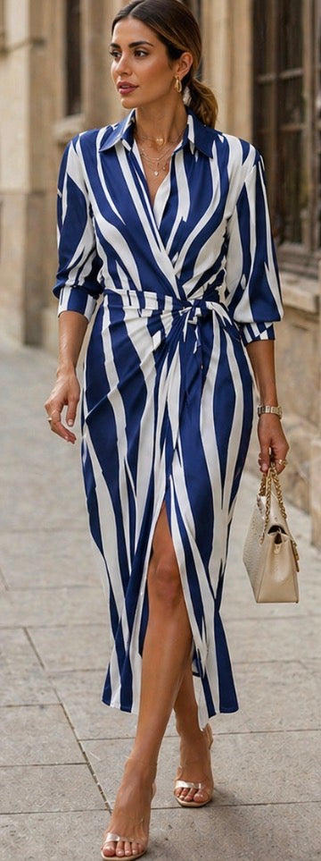 Elvina™ | Printed Wrap Dress