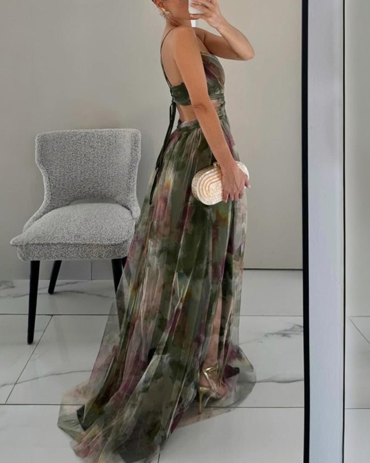 La Scintilla™ | Elegant Floral Maxi Dress