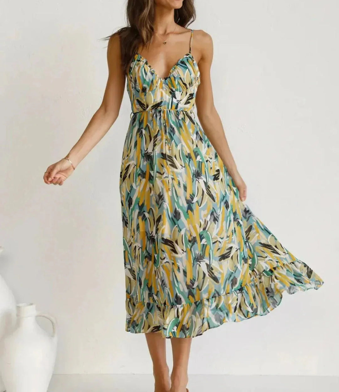 La Scintilla | Radiant Color Midi Dress