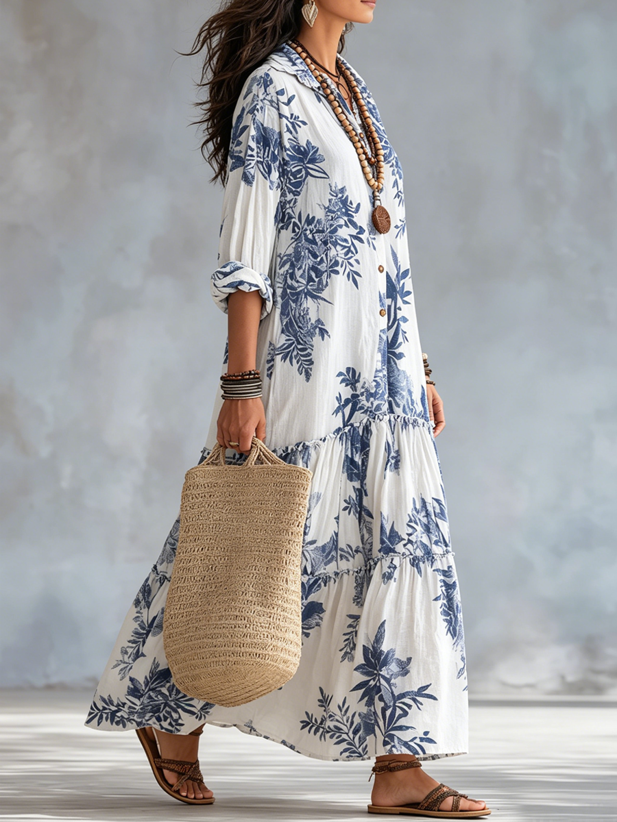 Cambria™ | Elegant Floral Tiered Maxi Dress