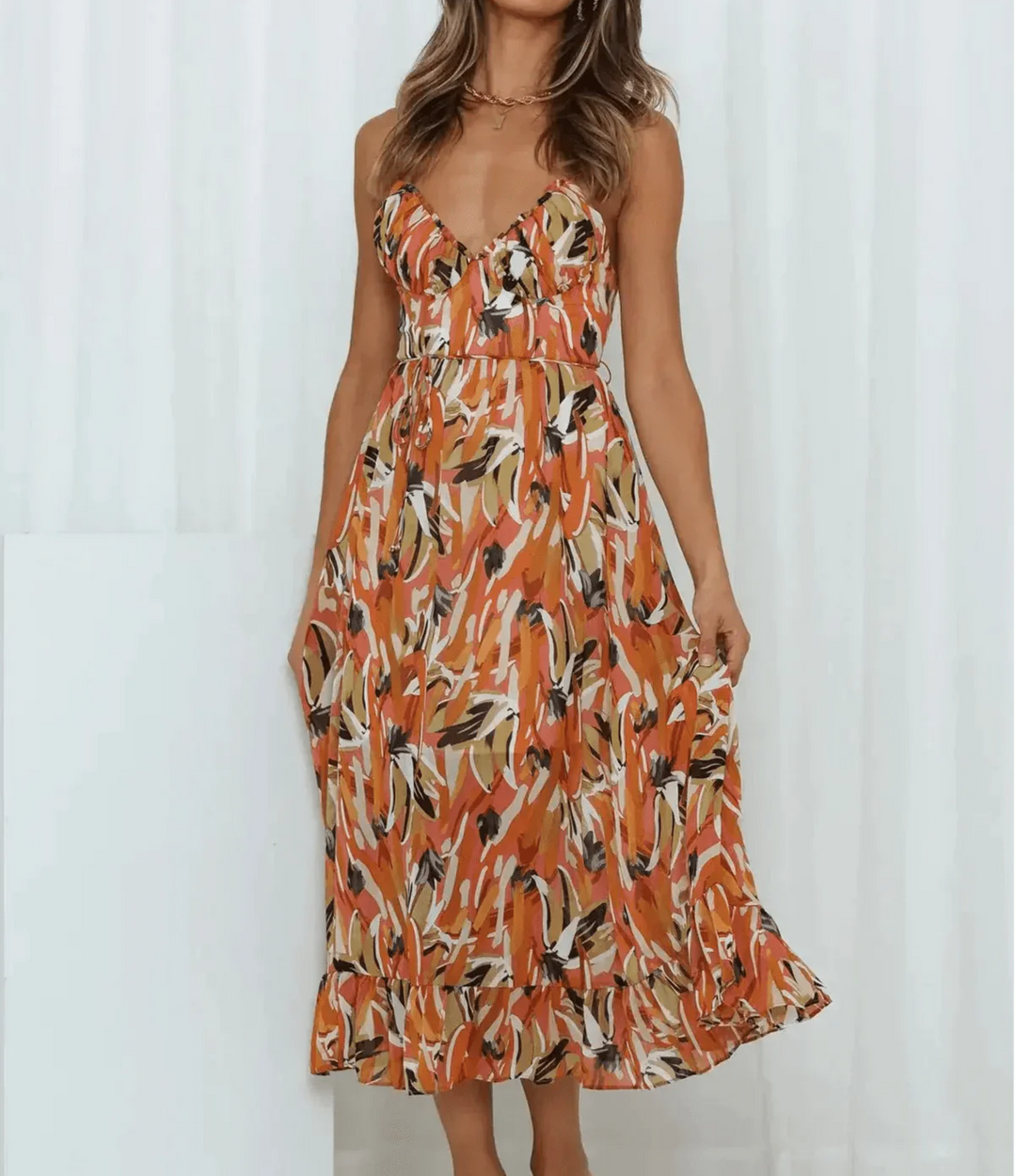 La Scintilla | Radiant Color Midi Dress