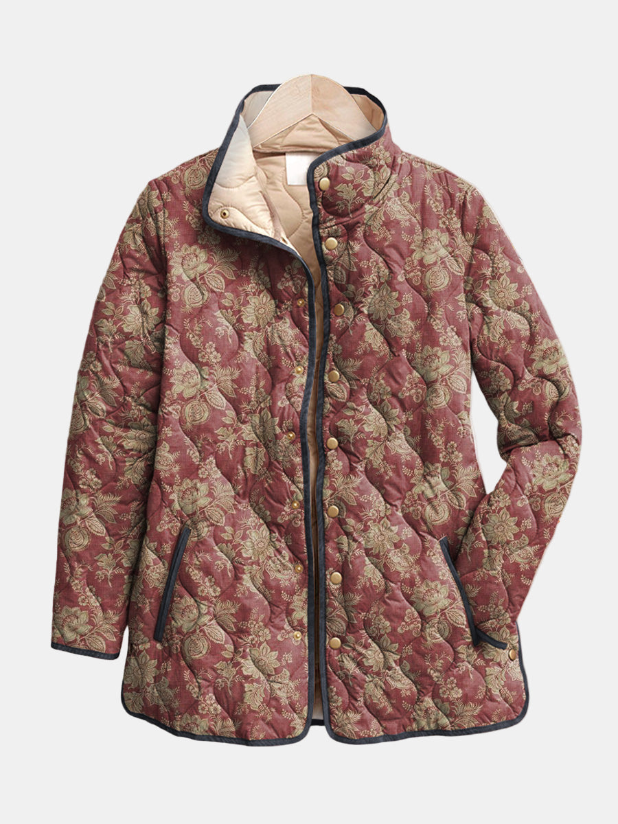 Corinne™ | Retro Floral Print Jacket