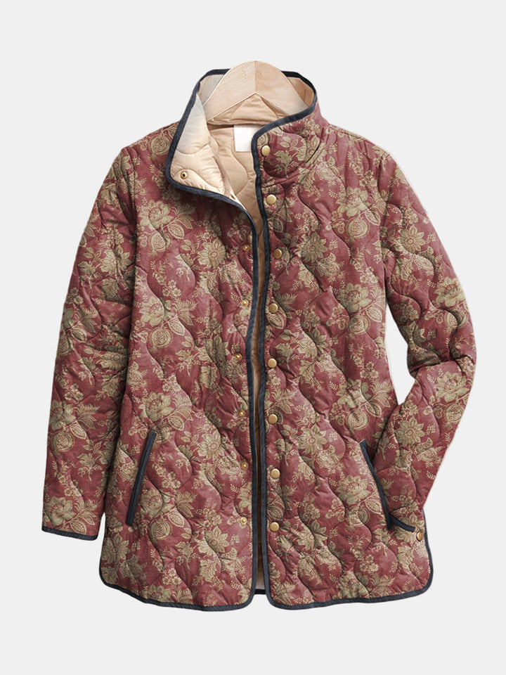 Corinne™ | Retro Floral Print Jacket