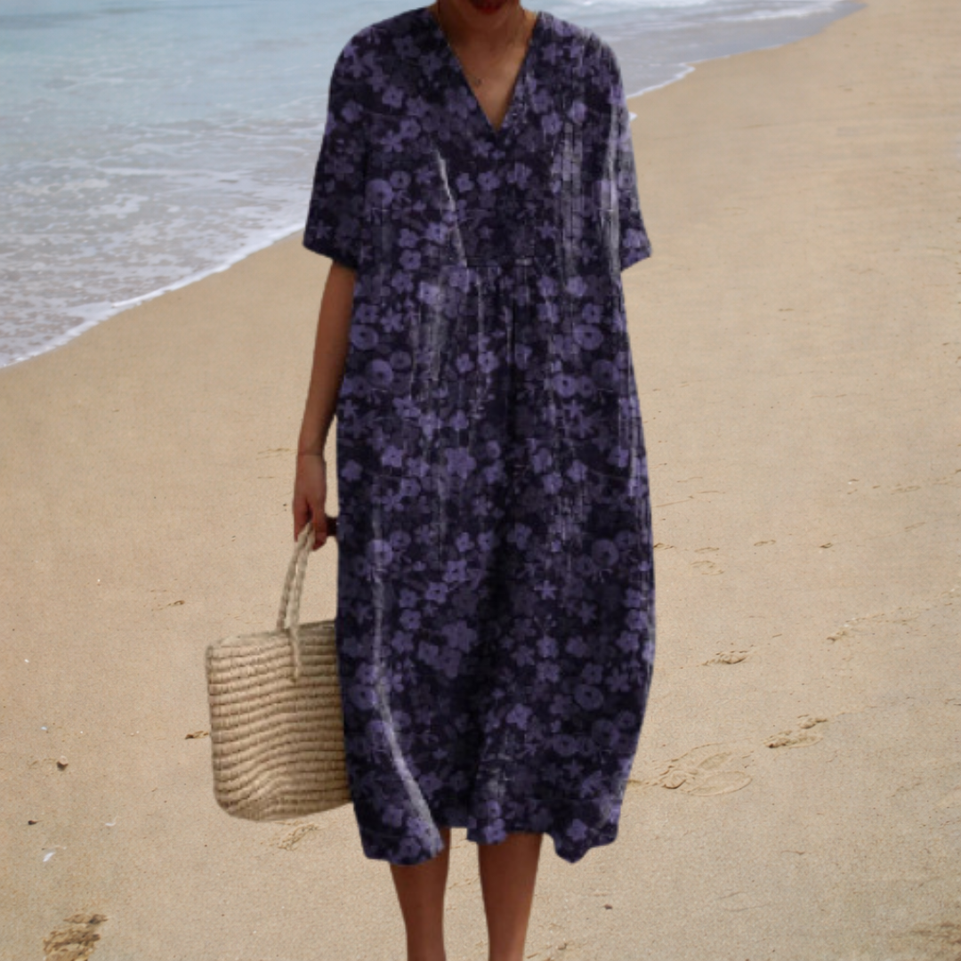 Maristella | Delicate Floral Long Dress