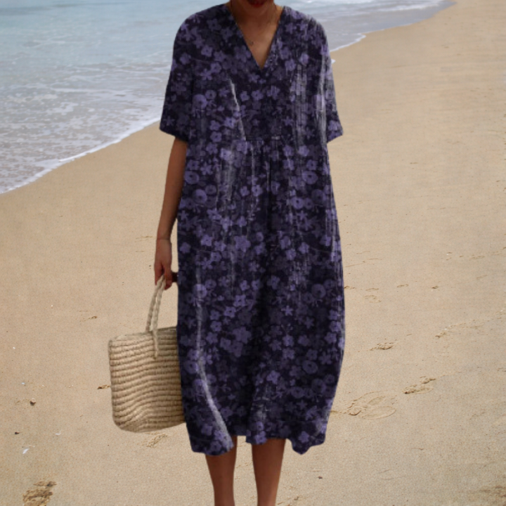 Maristella | Delicate Floral Long Dress