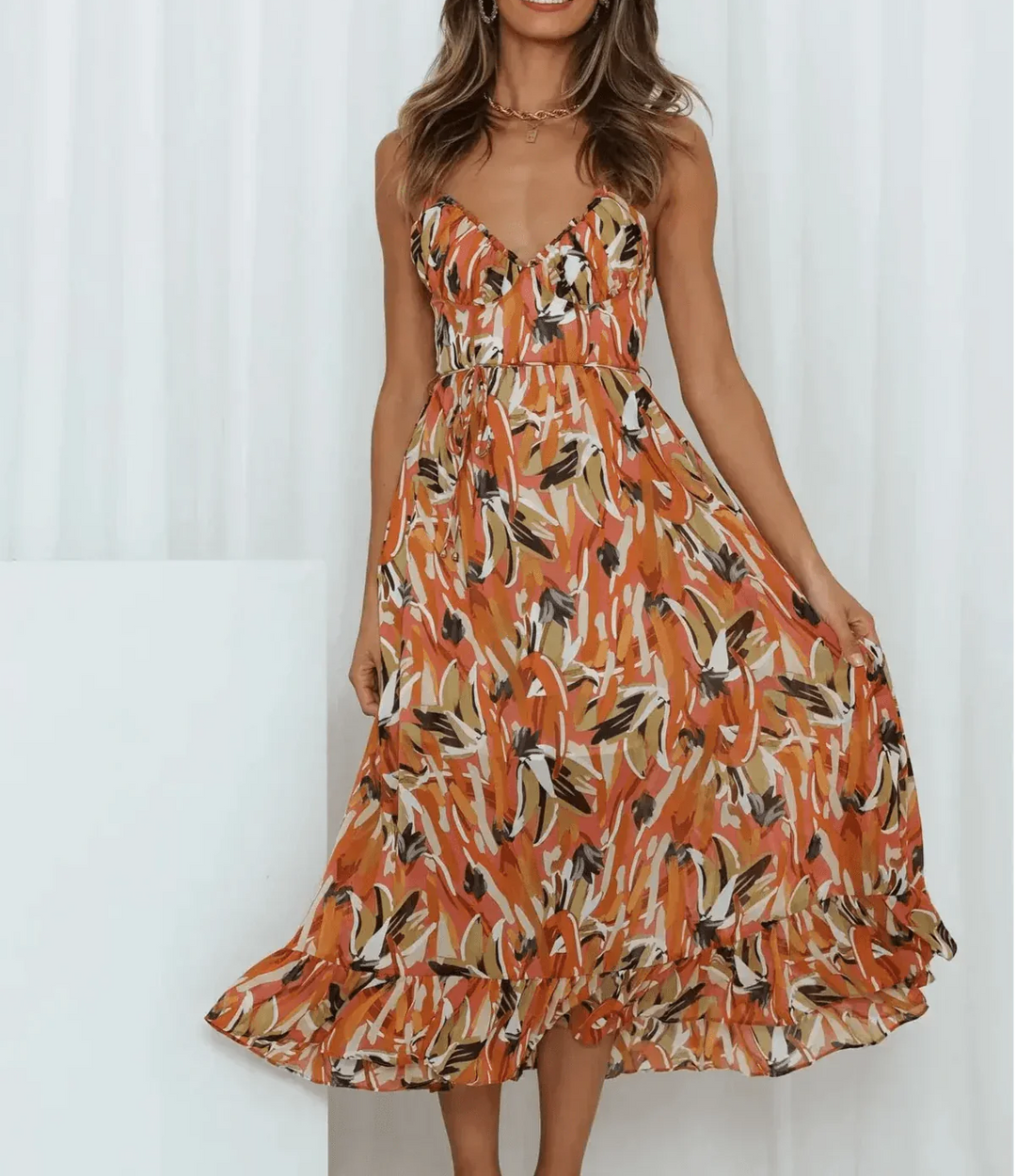 La Scintilla | Radiant Color Midi Dress