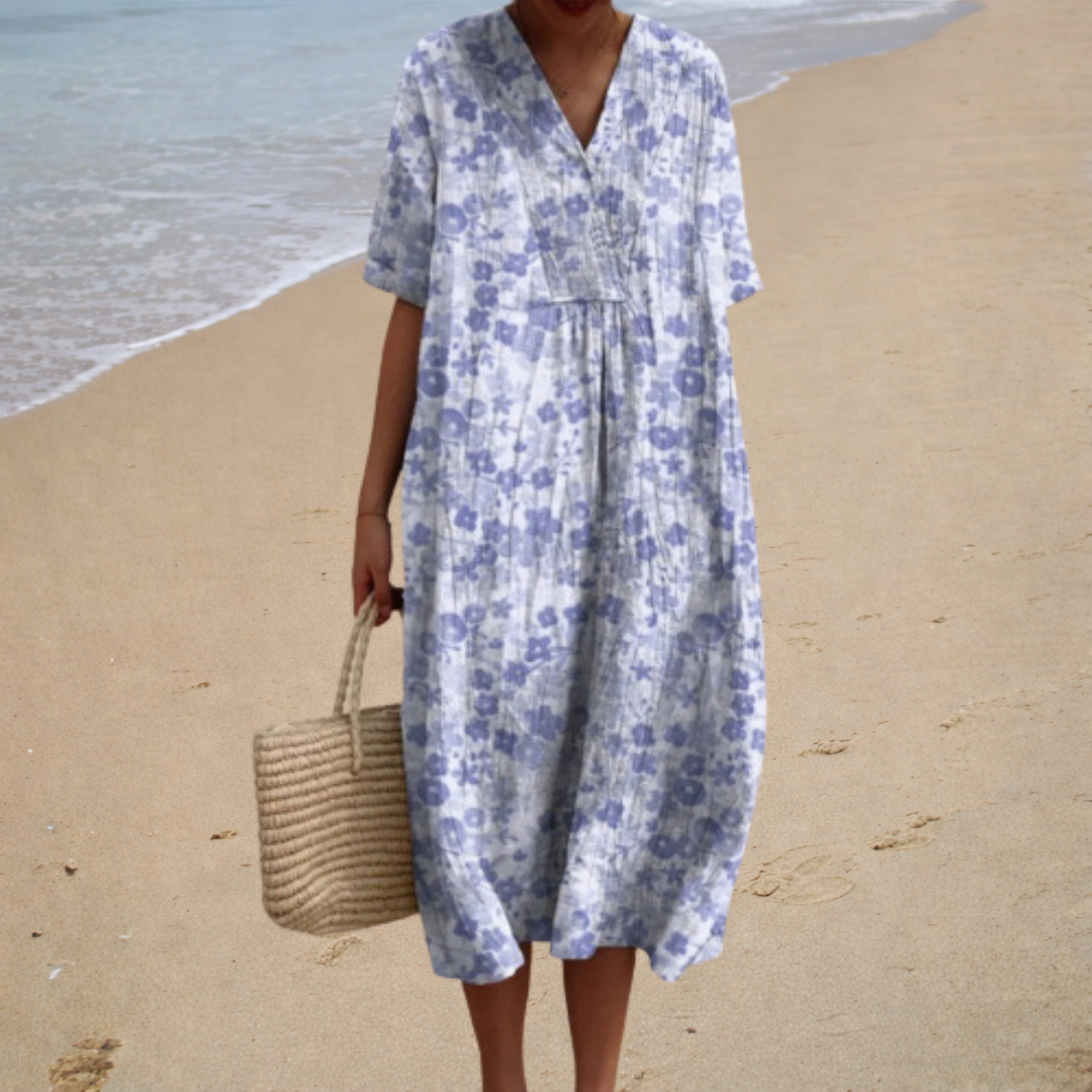 Maristella | Delicate Floral Long Dress