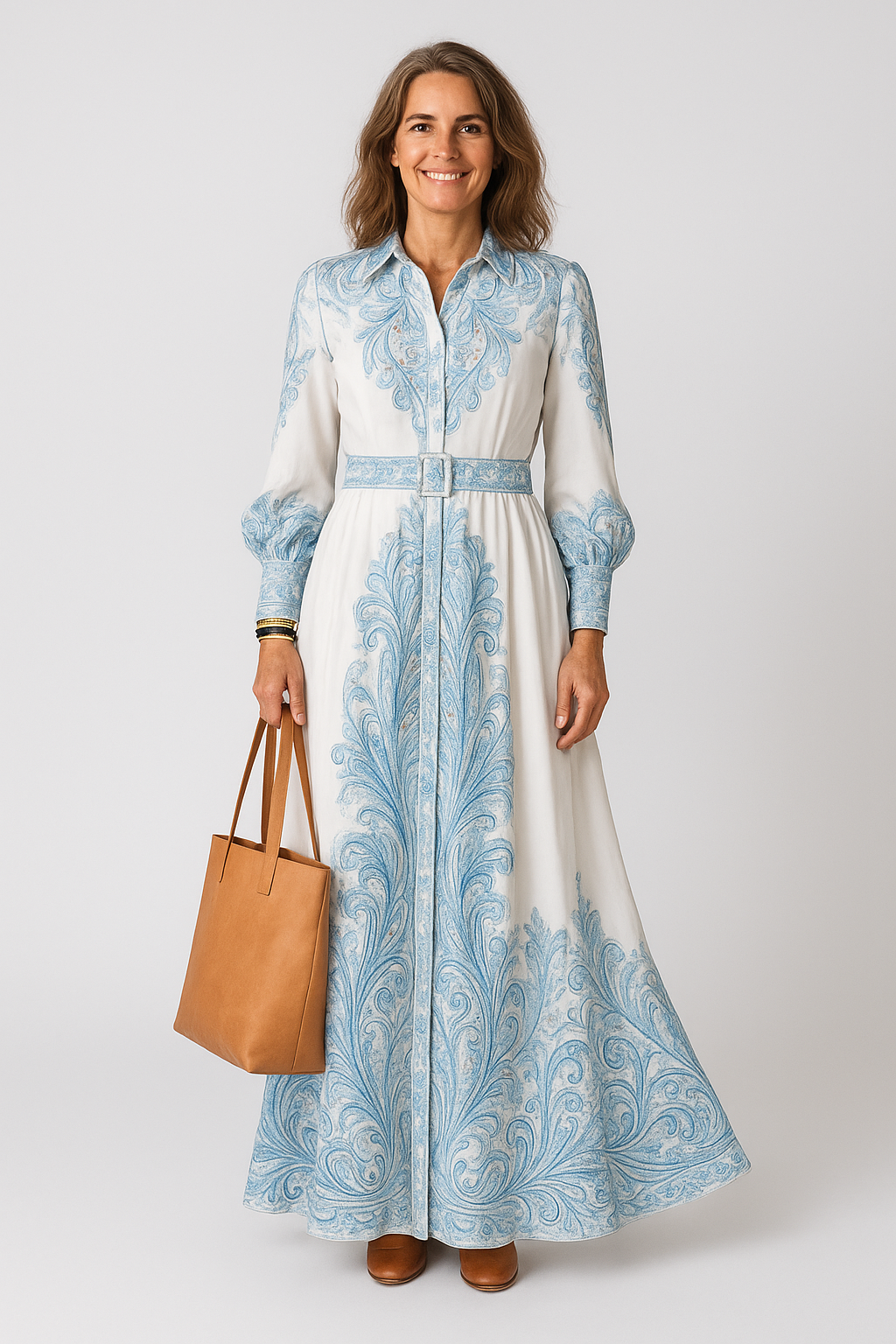 Arline™ | Comfortable Printed Long Sleeve Dress