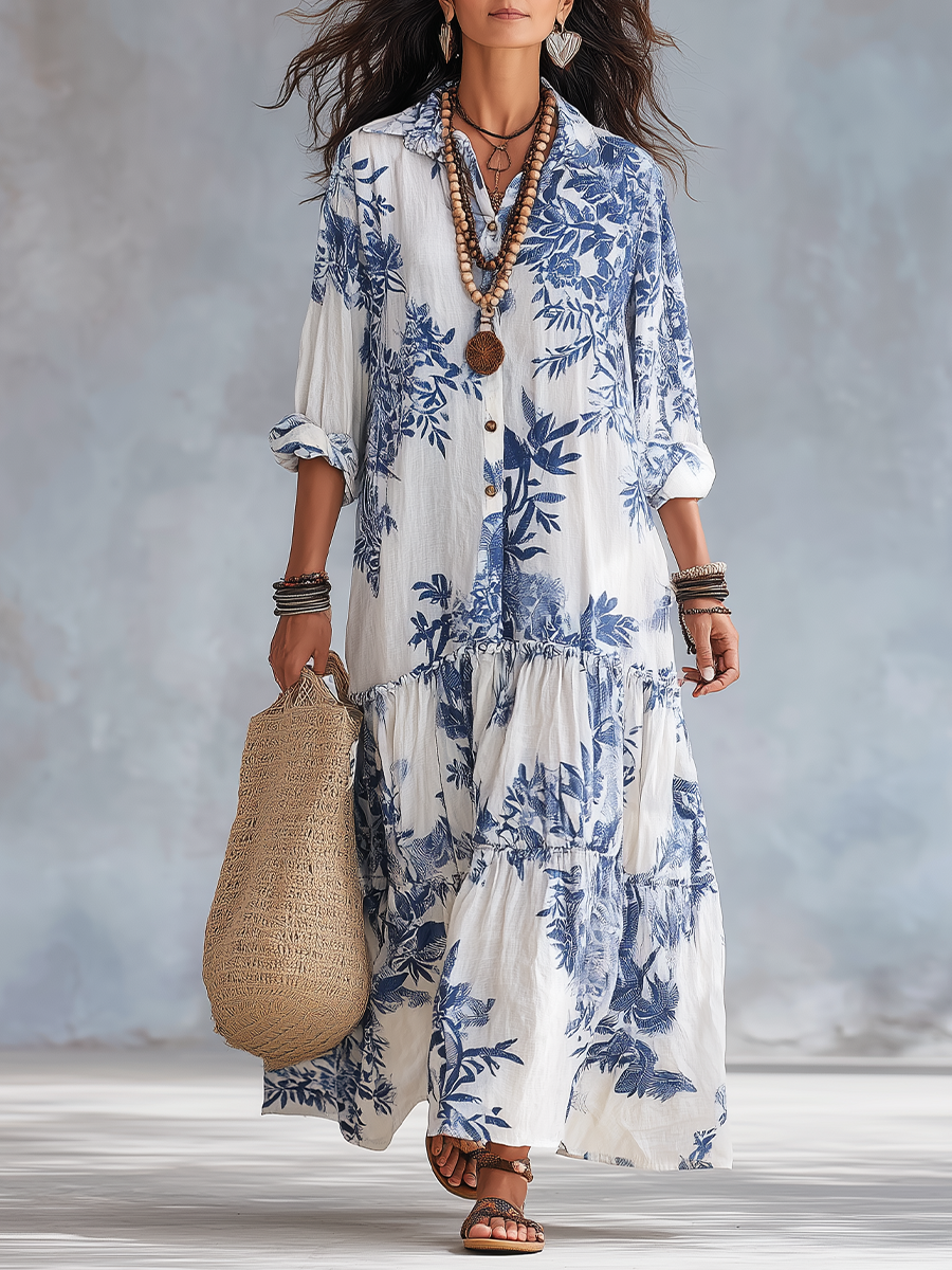 Cambria™ | Elegant Floral Tiered Maxi Dress