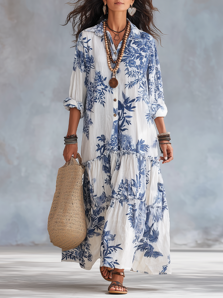 Cambria™ | Elegant Floral Tiered Maxi Dress