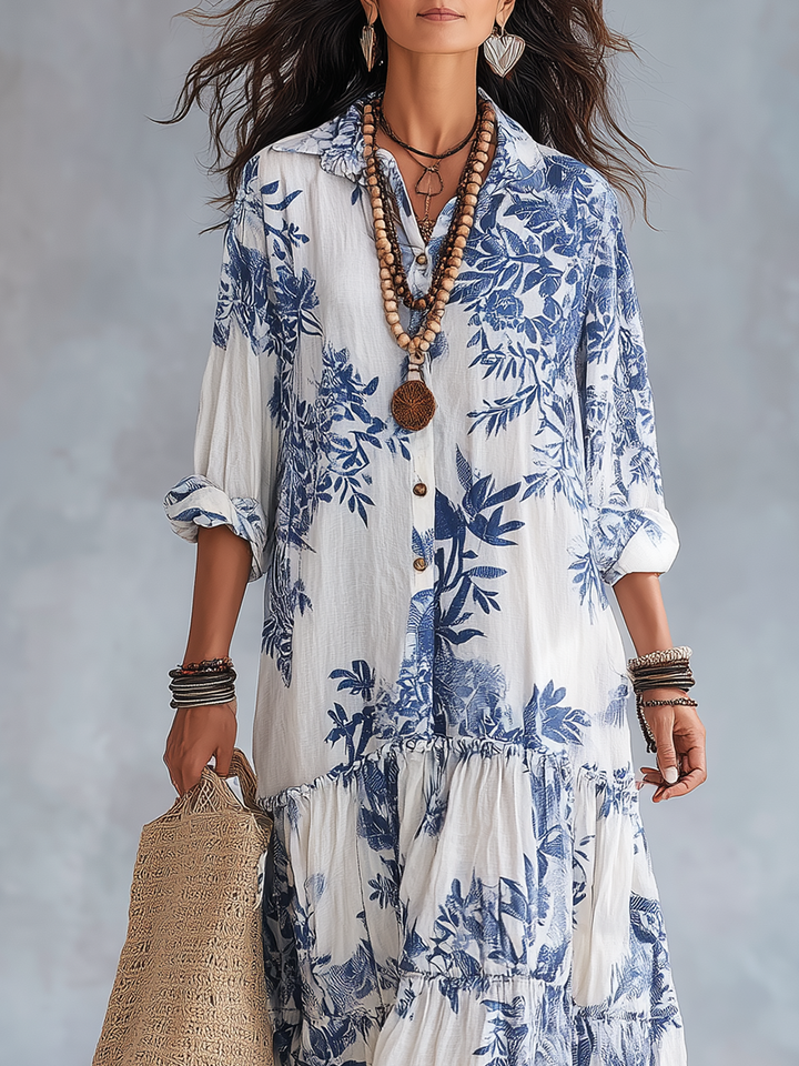 Cambria™ | Elegant Floral Tiered Maxi Dress