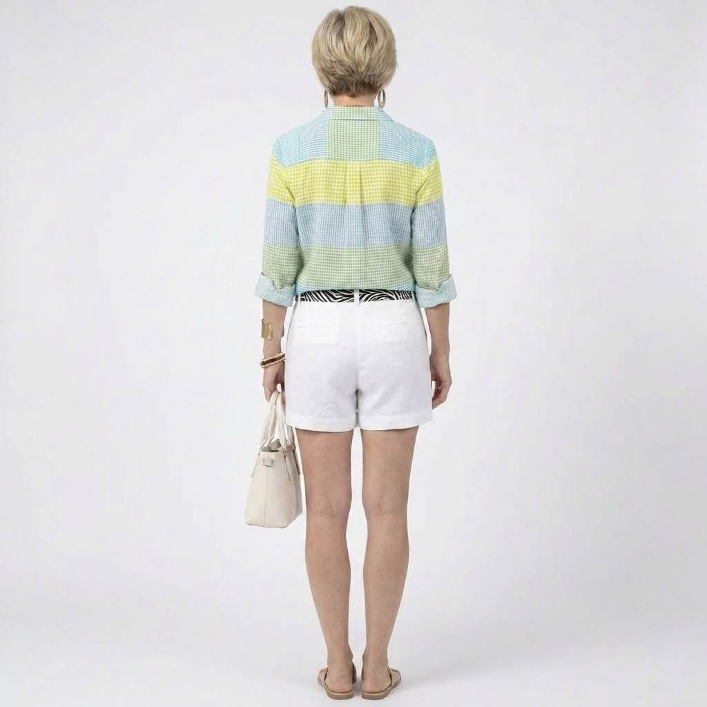 Uverra™ | Pastel Grid Blouse