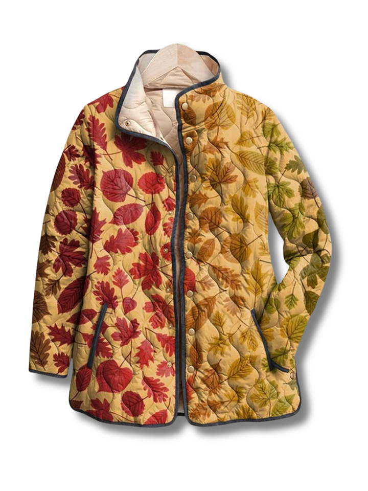 Debra™ | Charming Vintage Floral Print Quilted Jacket