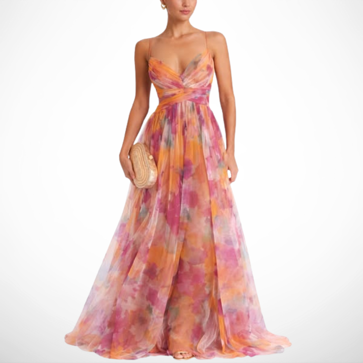 La Scintilla™ | Elegant Floral Maxi Dress