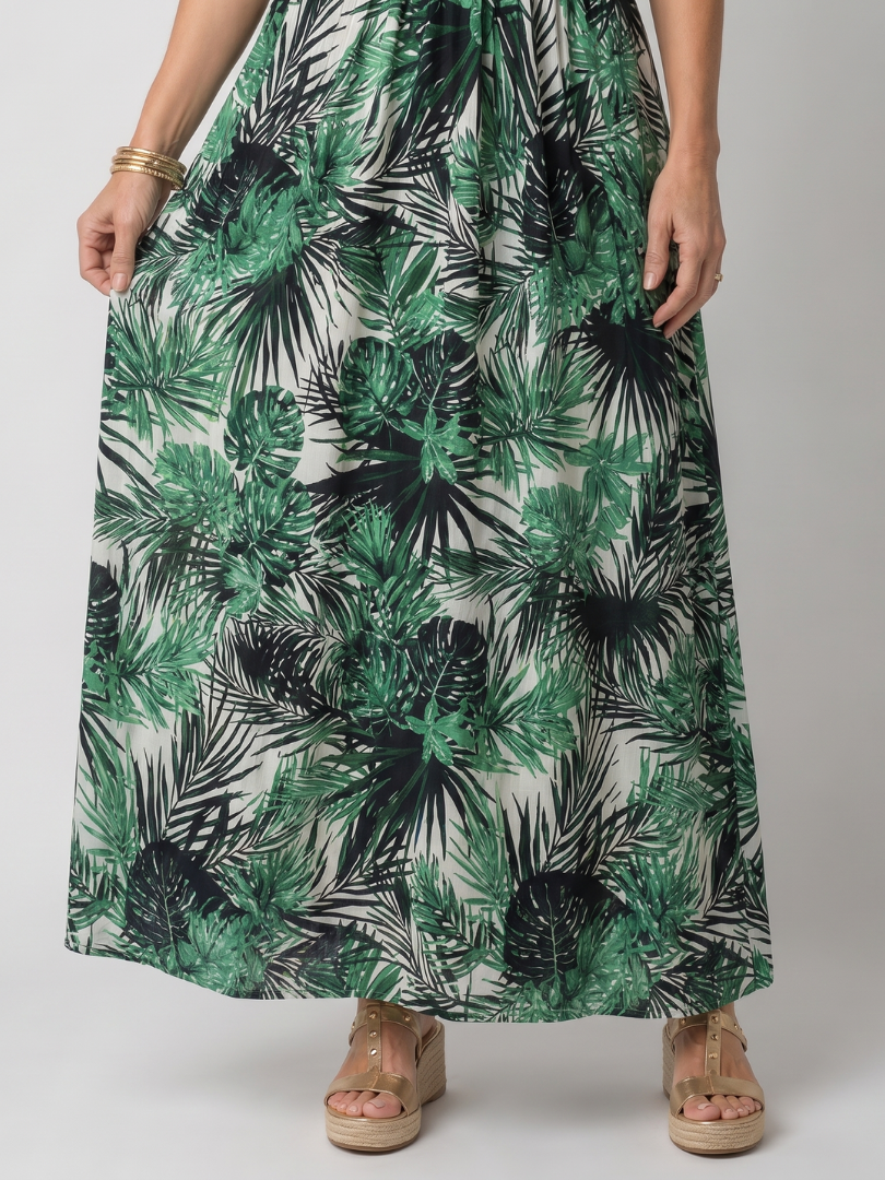 Sheena™ | Tropical Print Summer Maxi Dress