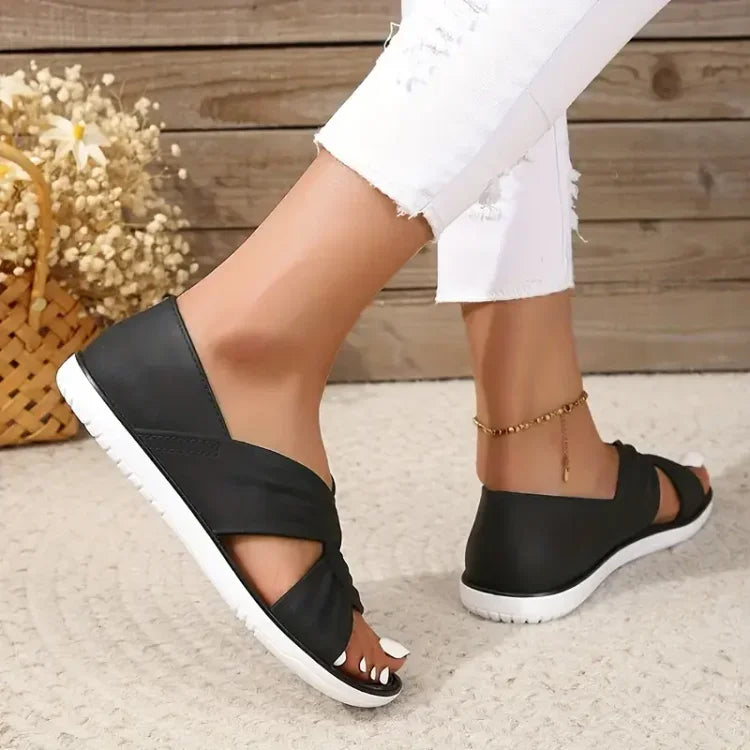 Kelley™ | Cross Knot Flat Sandals