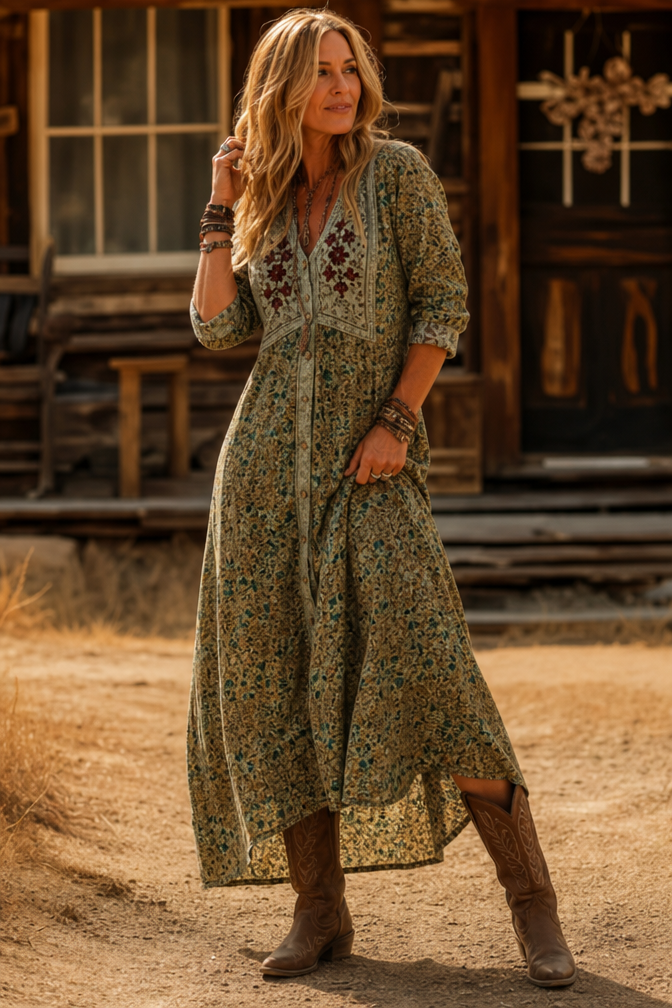 Cerelia | Vintage Bohemian Summer Dress