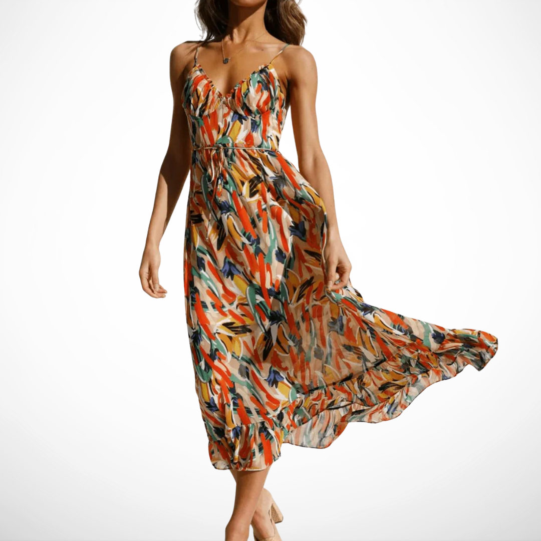 La Scintilla | Radiant Color Midi Dress