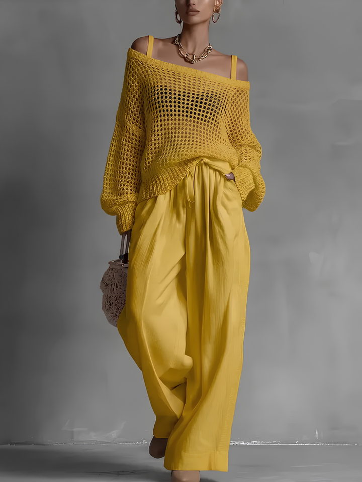 Raphaela™ | Lightweight off-shoulder casual set