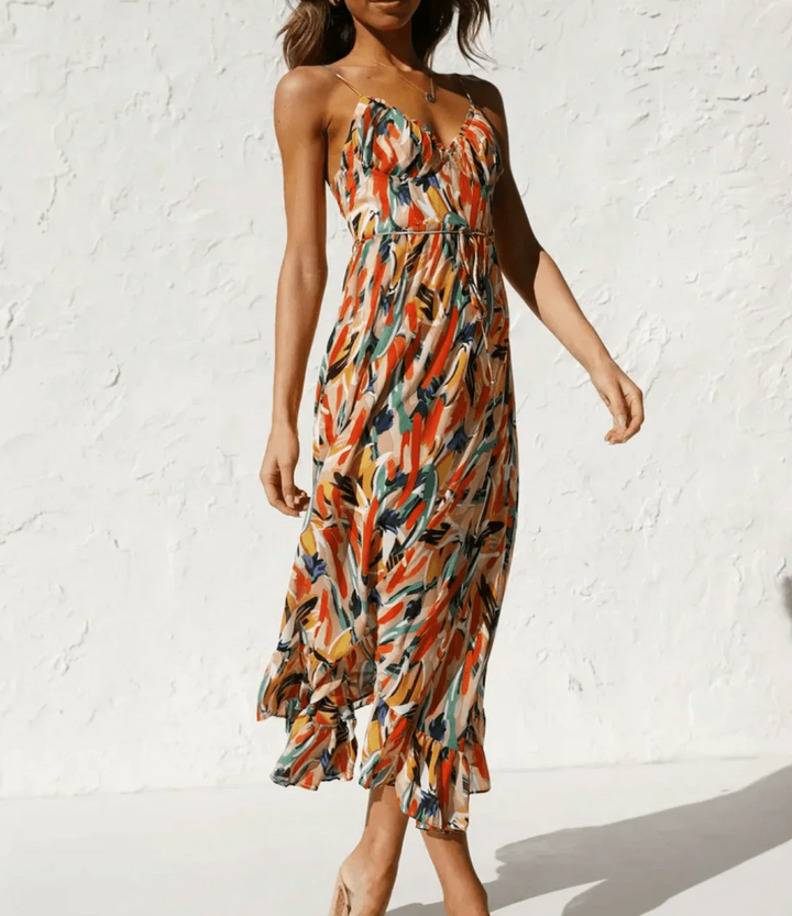 La Scintilla | Radiant Color Midi Dress