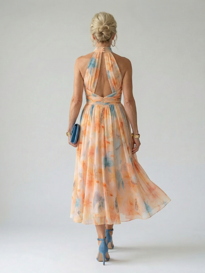 Anthea™ | Soft Halter Midi Dress