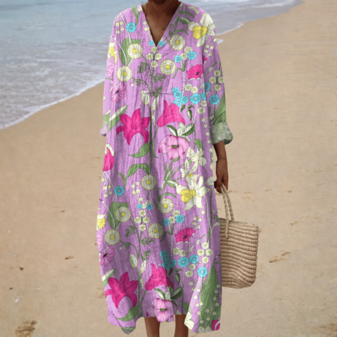 Fiorella | Elegant Long Floral Dress