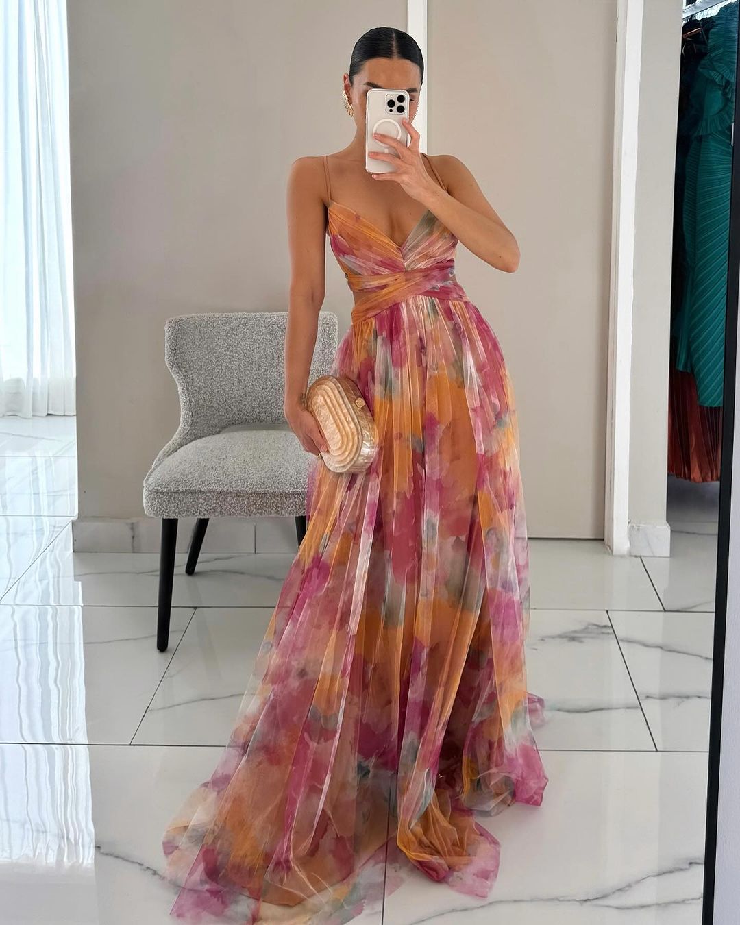 La Scintilla™ | Elegant Floral Maxi Dress