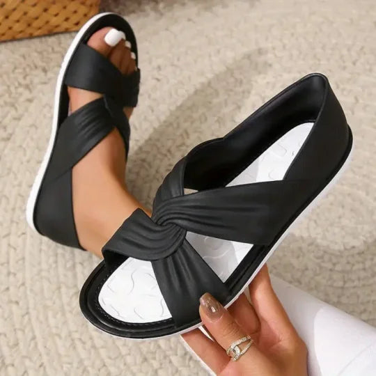 Kelley™ | Cross Knot Flat Sandals