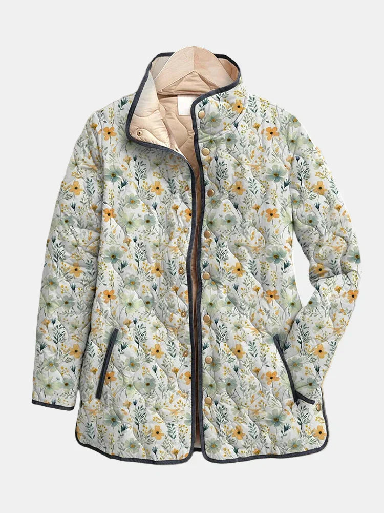 Nola™ | Delightful Floral-Printed Quilted Jacket