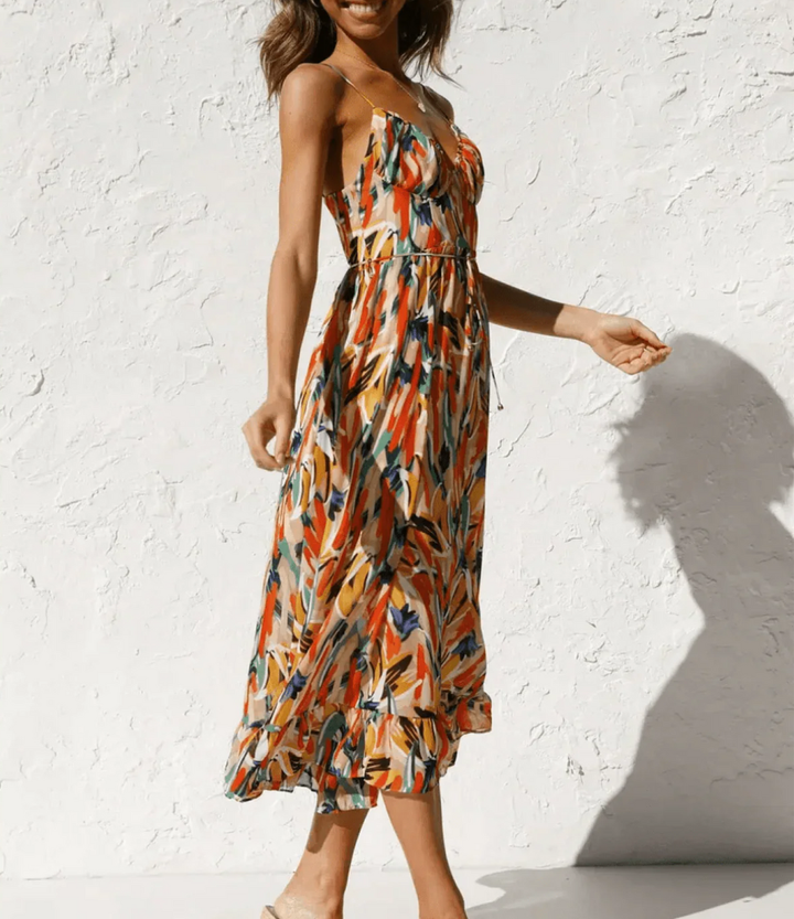 La Scintilla | Radiant Color Midi Dress