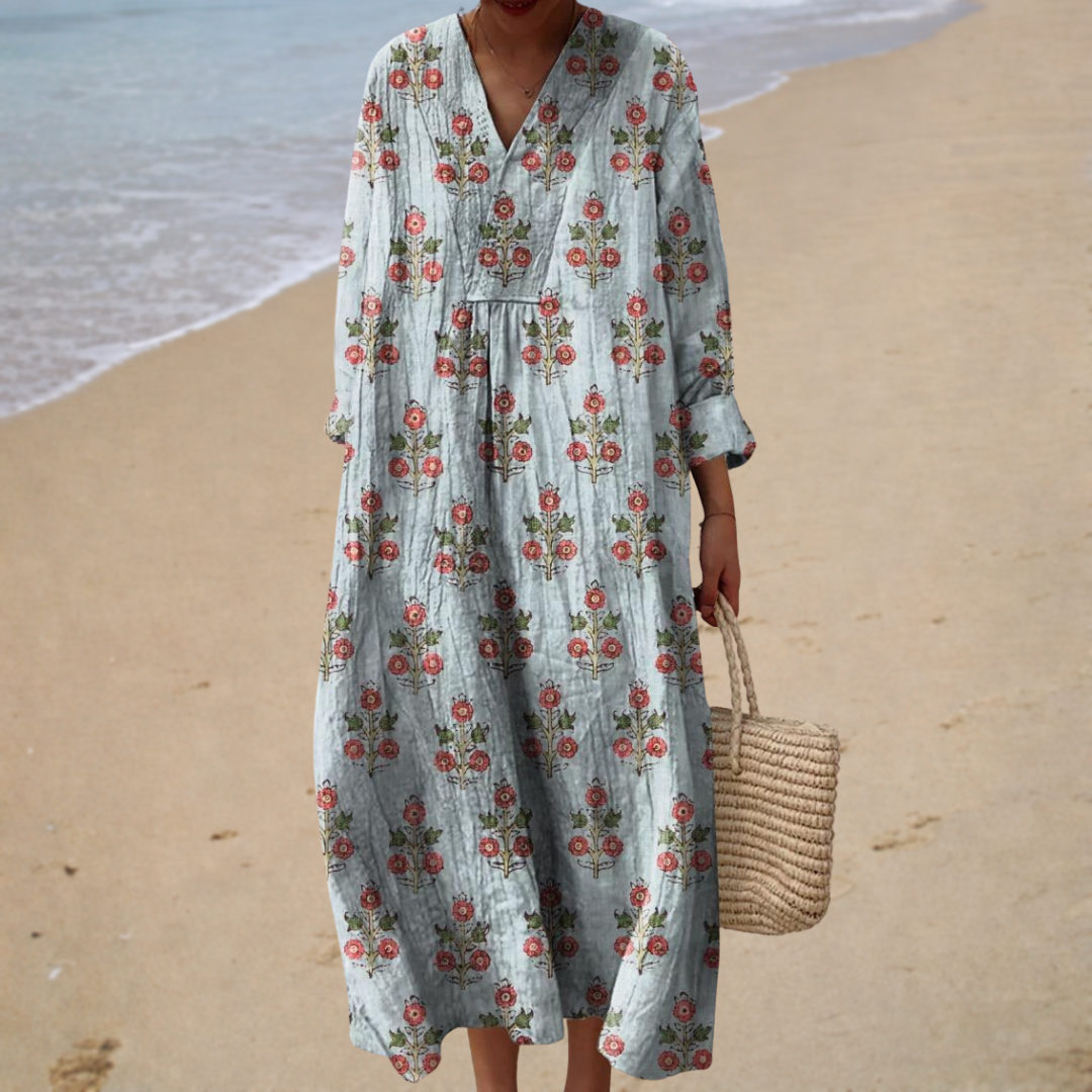 Carmela | Long Vintage Floral Dress