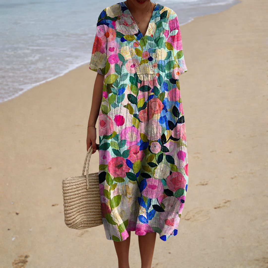 Bianca | Artistic Colorblock Dress