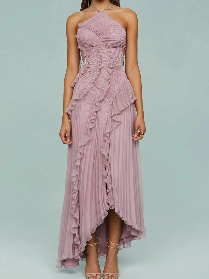 Lucy™ | Graceful Ruffle Detail Occasion Dress