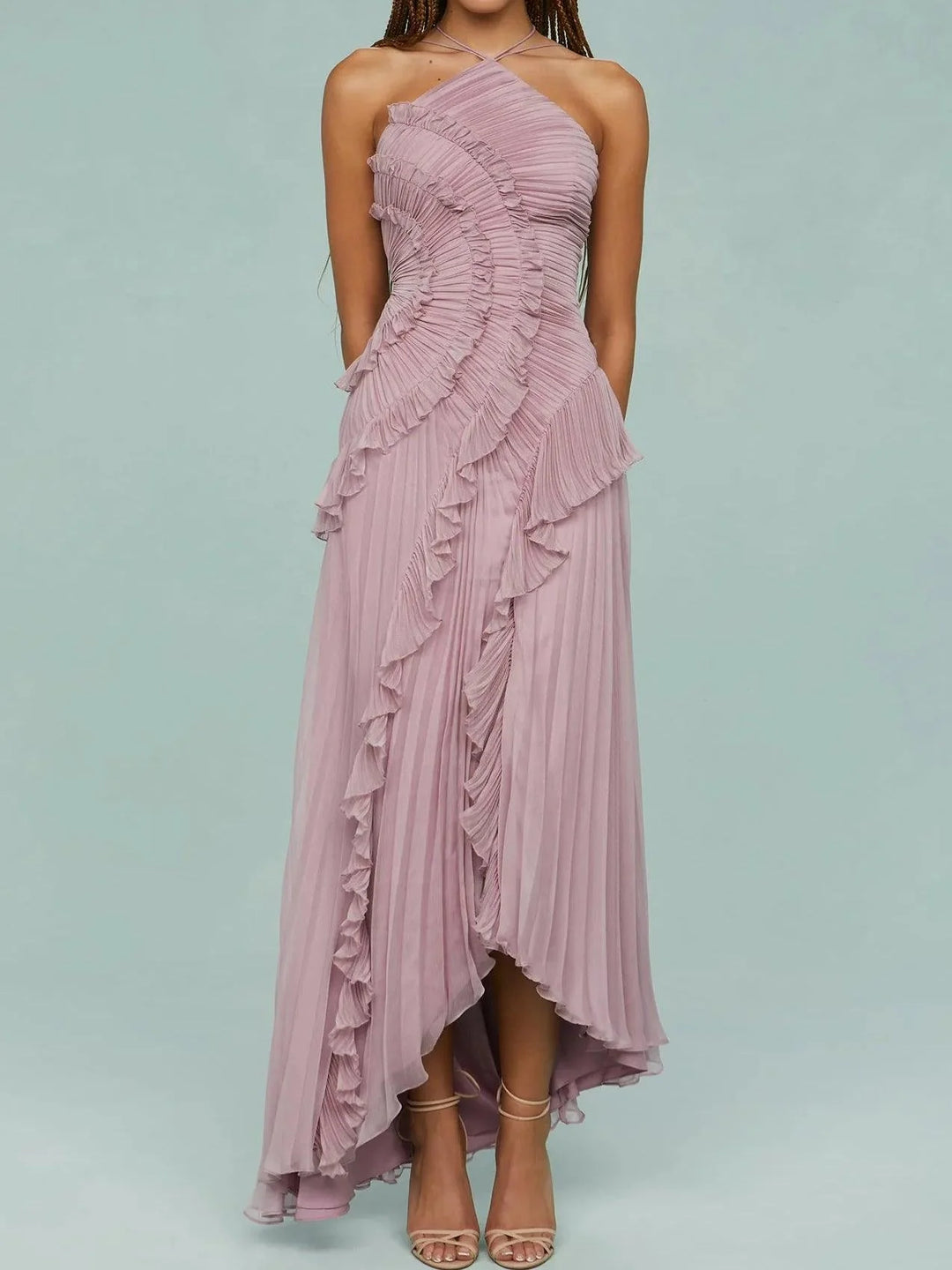 Lucy™ | Graceful Ruffle Detail Occasion Dress