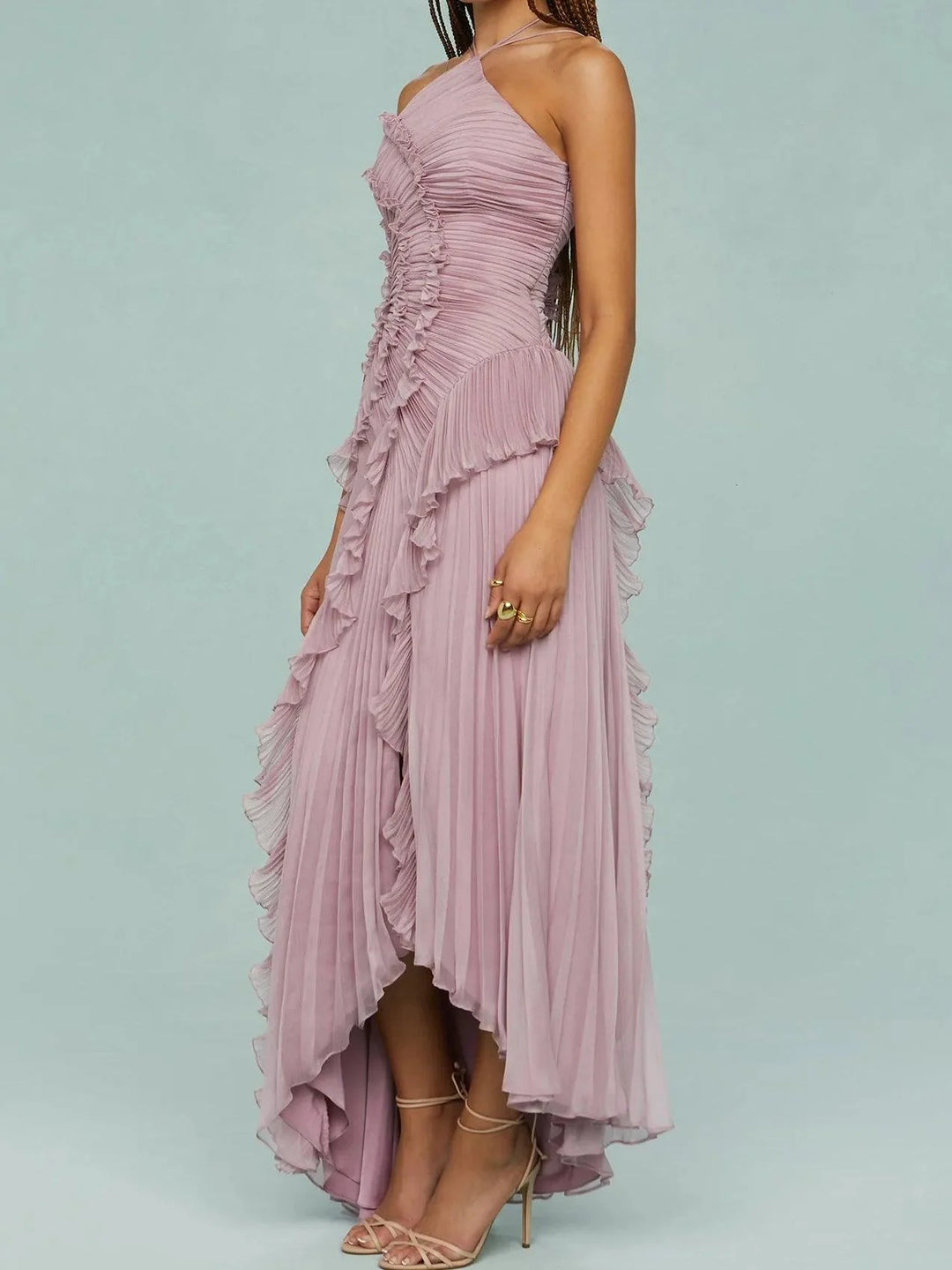 Lucy™ | Graceful Ruffle Detail Occasion Dress