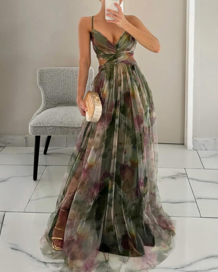La Scintilla™ | Elegant Floral Maxi Dress