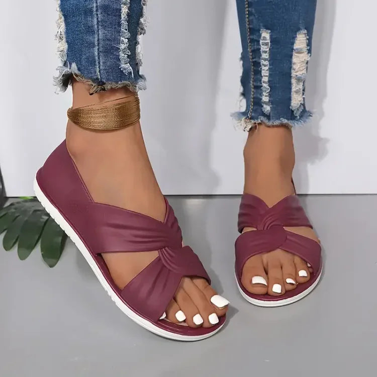 Kelley™ | Cross Knot Flat Sandals