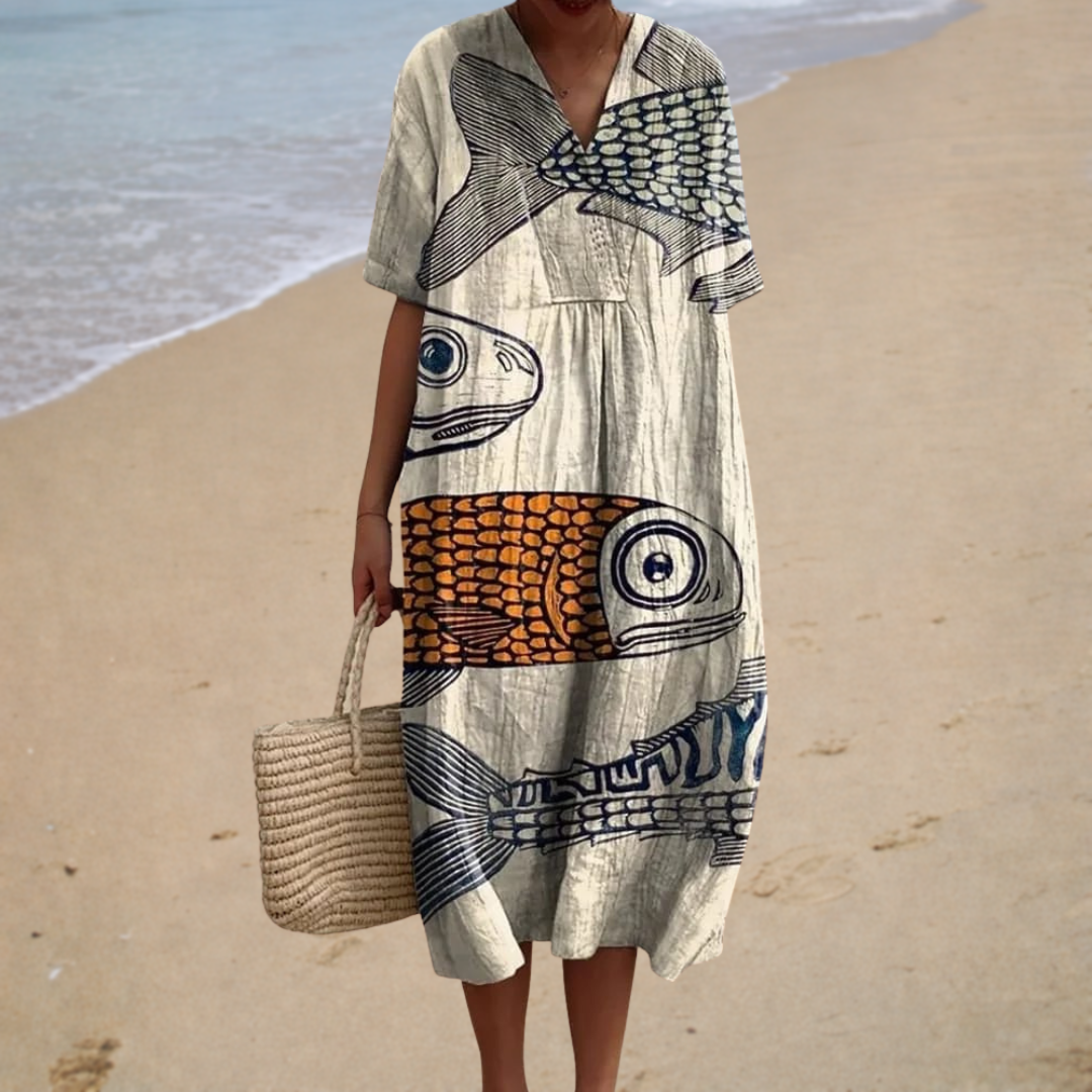 Emanuela | Graphic Midi Dress