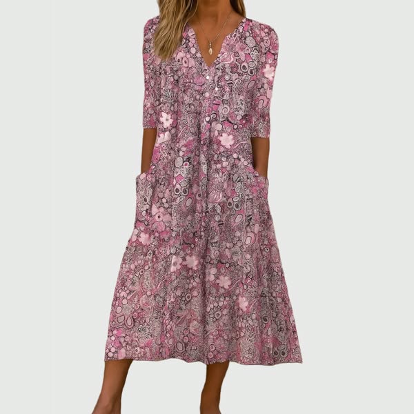 Harlow | Graceful Midi Dress With Pockets