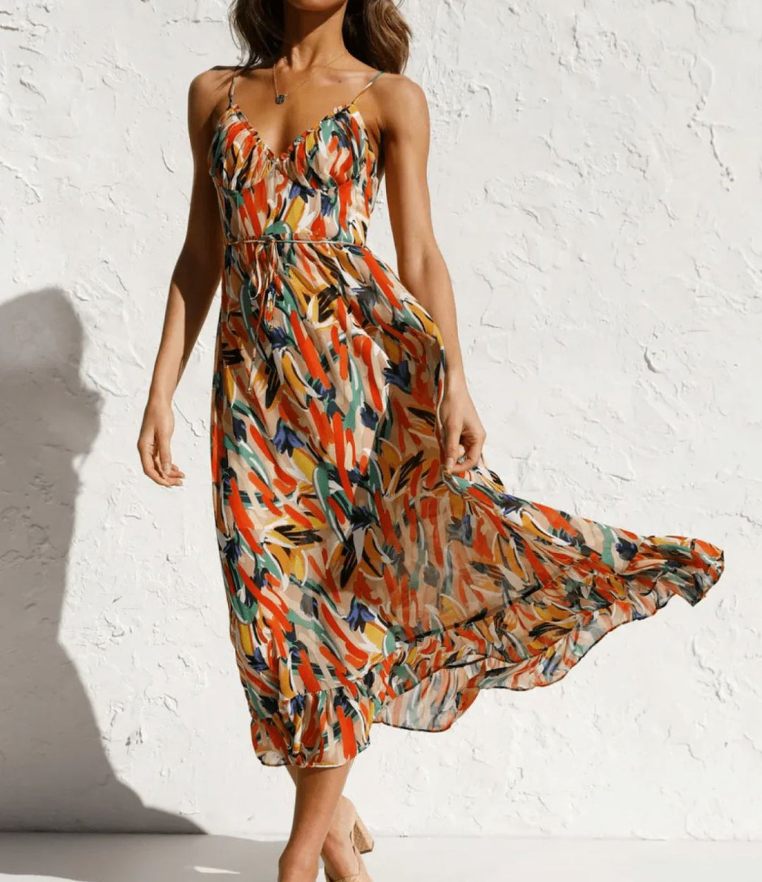 La Scintilla | Radiant Color Midi Dress