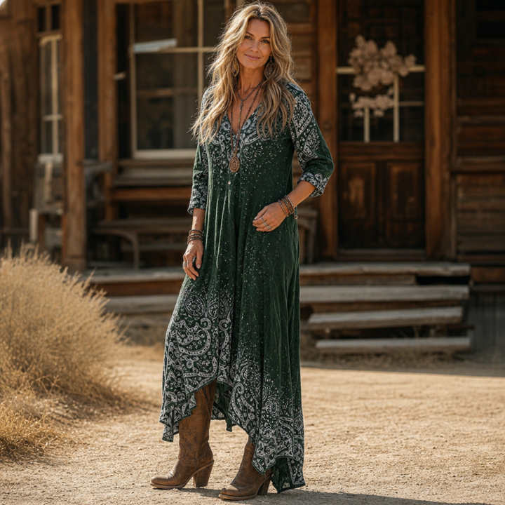 Maribel | Vintage-Inspired Long Sleeve Casual Dress