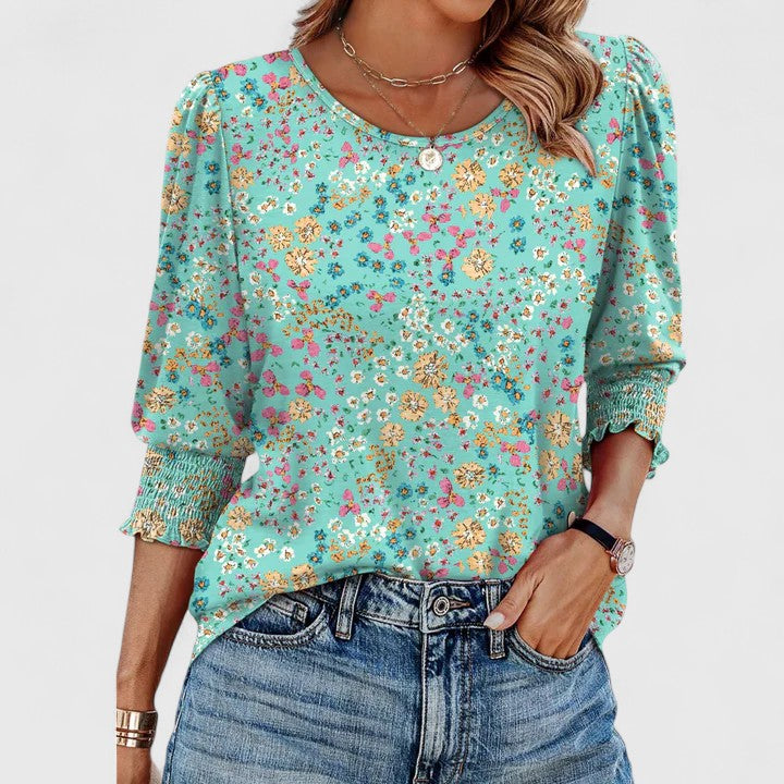 Solara - Elegant Smocked Top