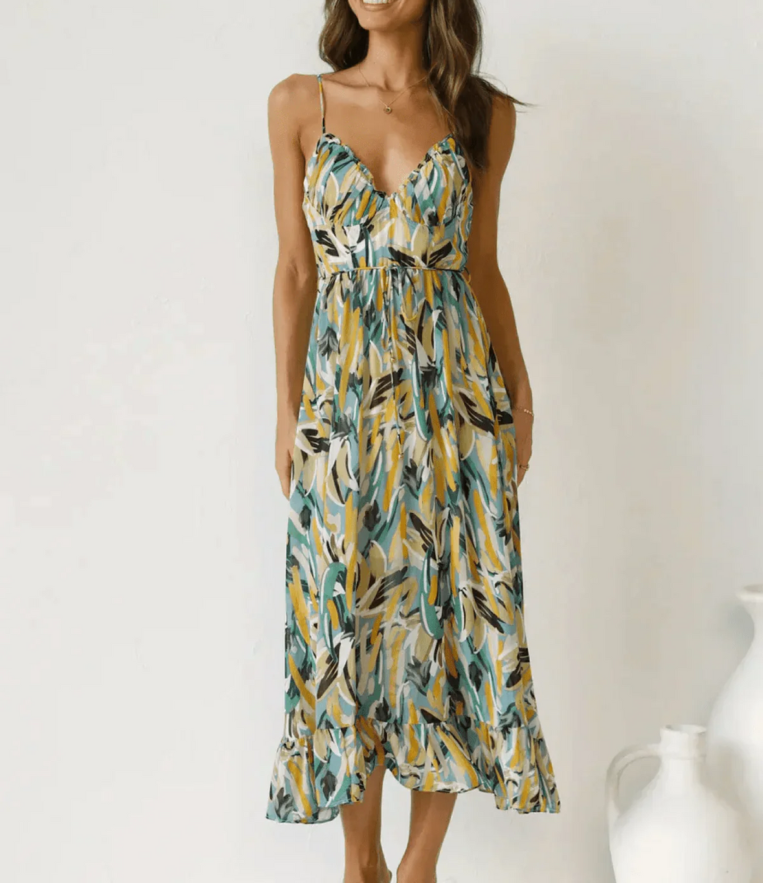 La Scintilla | Radiant Color Midi Dress