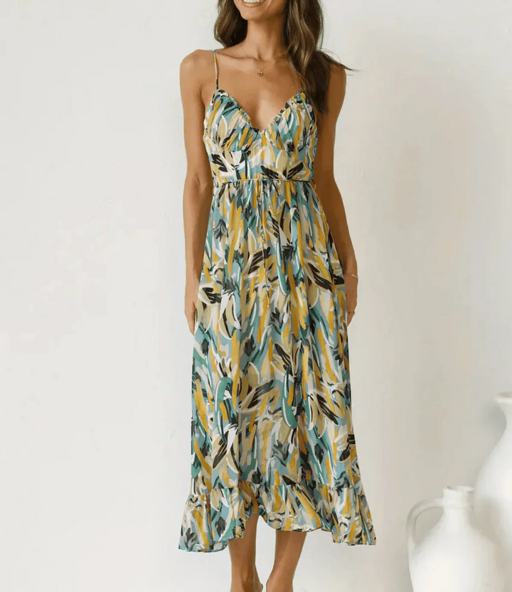 La Scintilla | Radiant Color Midi Dress