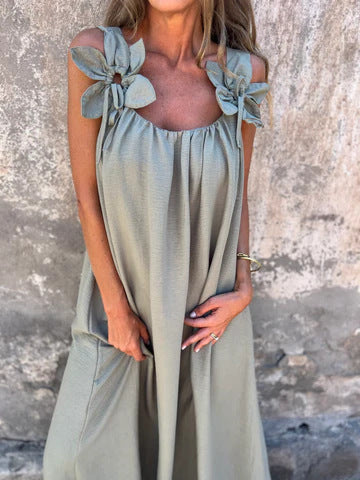 Philippa™ | Modern Boho Flower Detail Dress