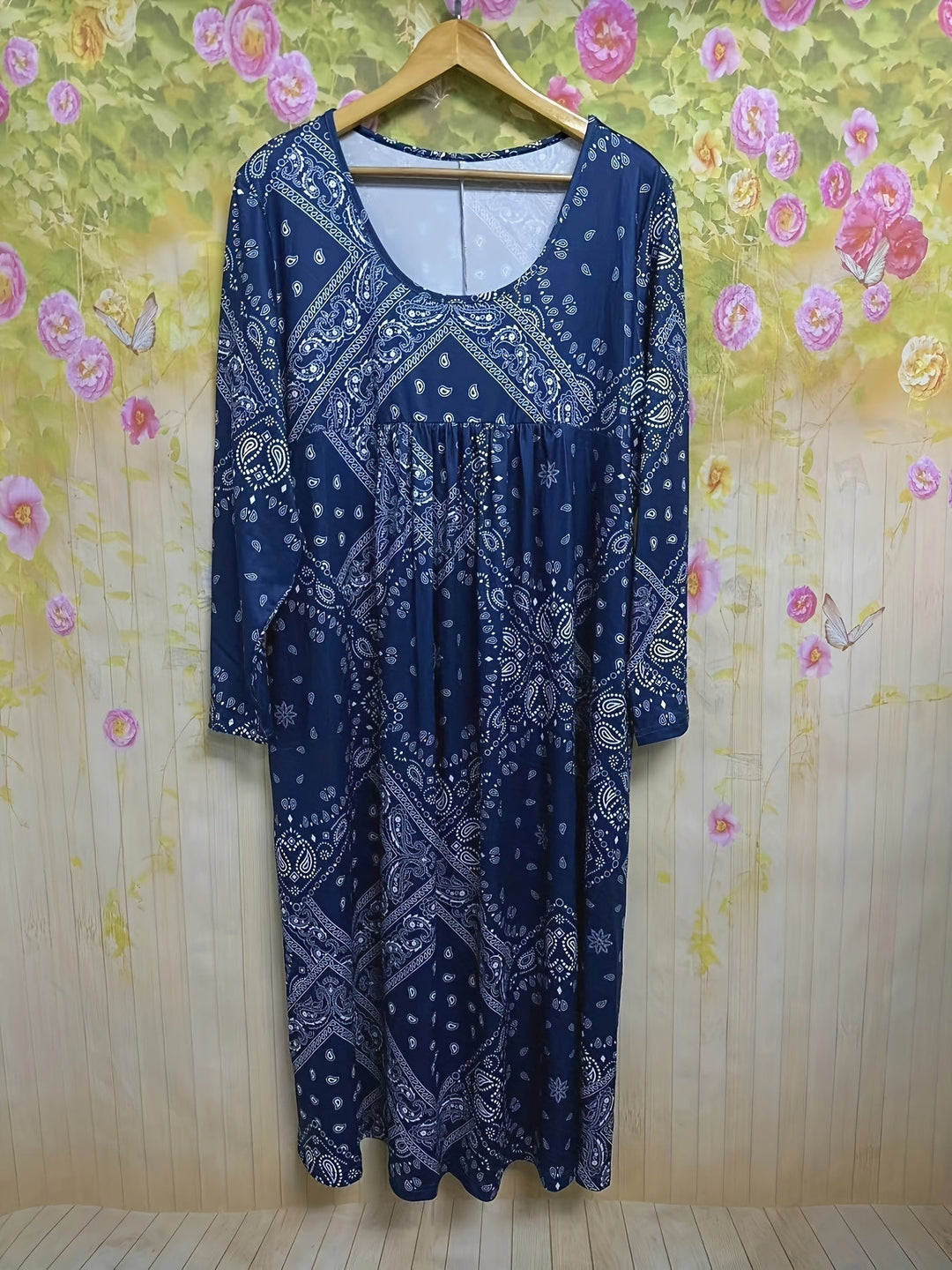 ELOWEN | Casual Long-Sleeve Midi Dress