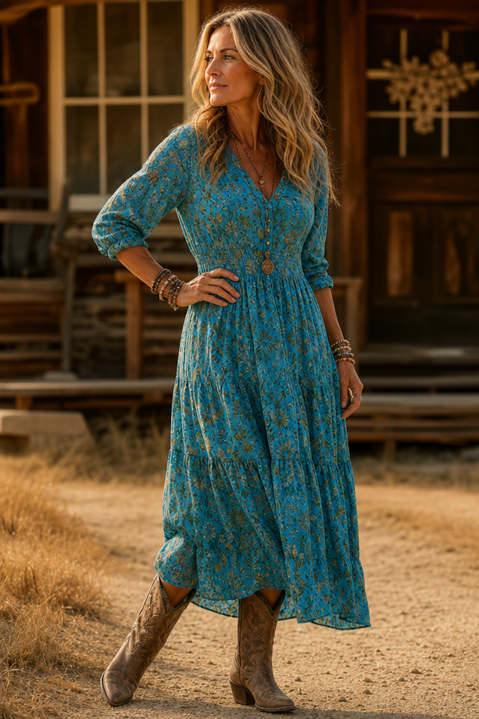 Belvina | Vintage Bohemian Summer Dress