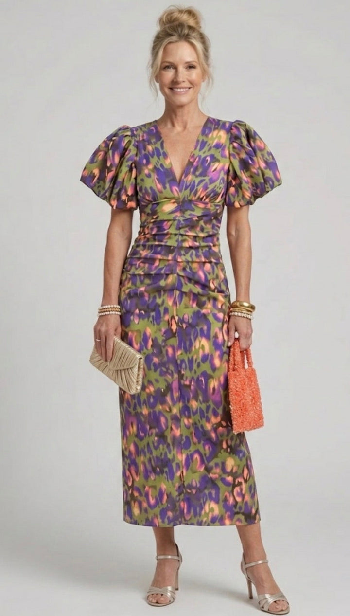 Millie™ | Vivid Pleated Midi Dress