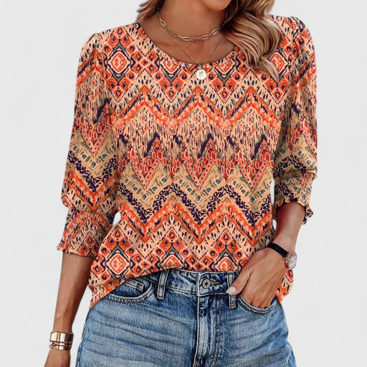 Solara - Elegant Smocked Top